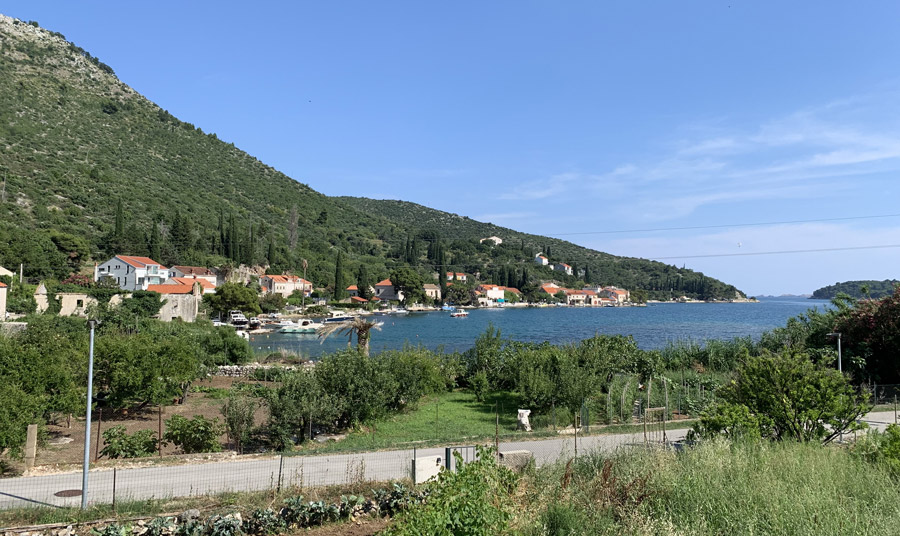 Vue sur la baie de Zaton depuis la guest house